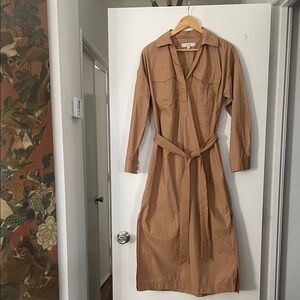 Ann Taylor Tan Midi Dress